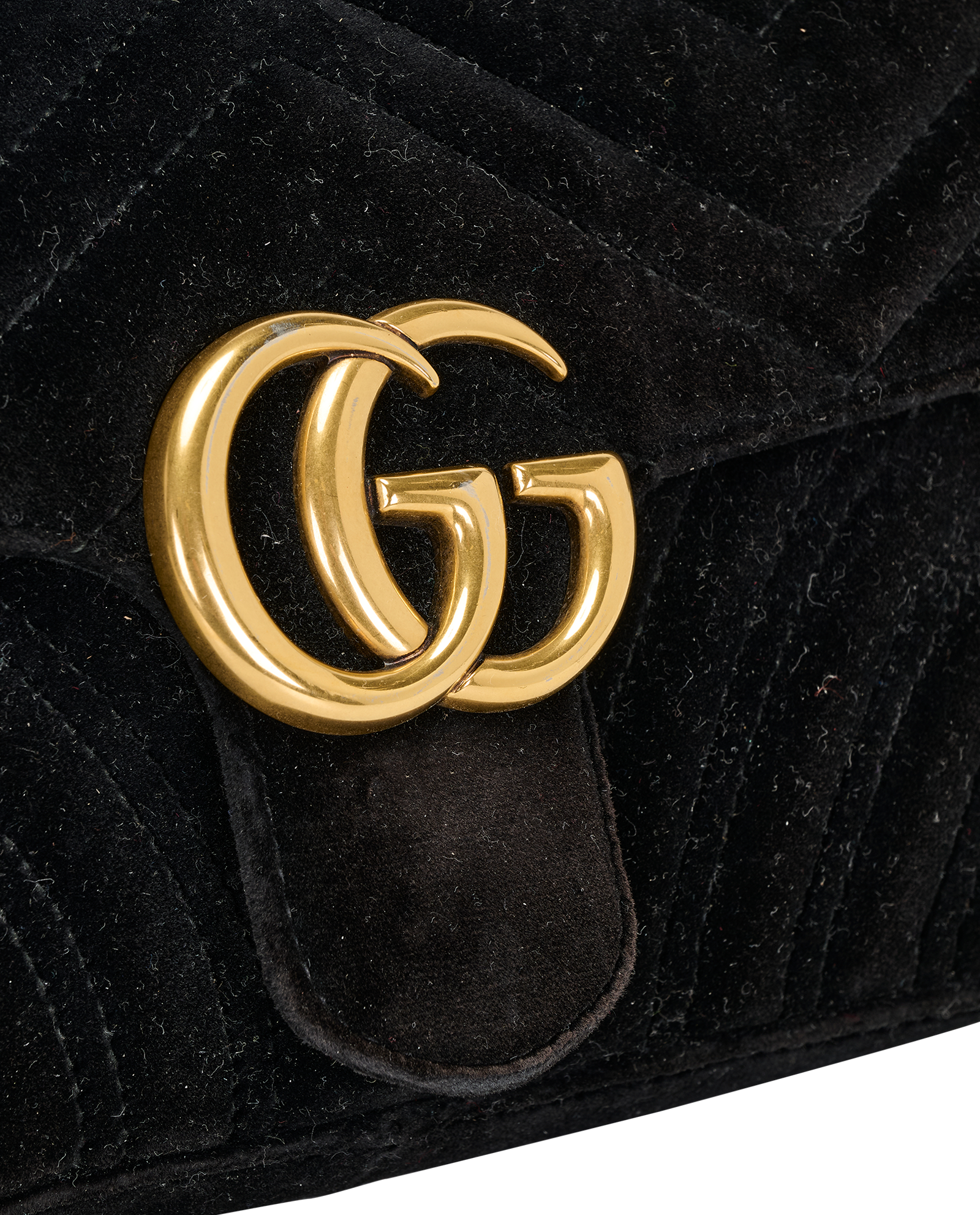Small GG Marmont, &pound;520, Handbags, Black, Velvet, Other view